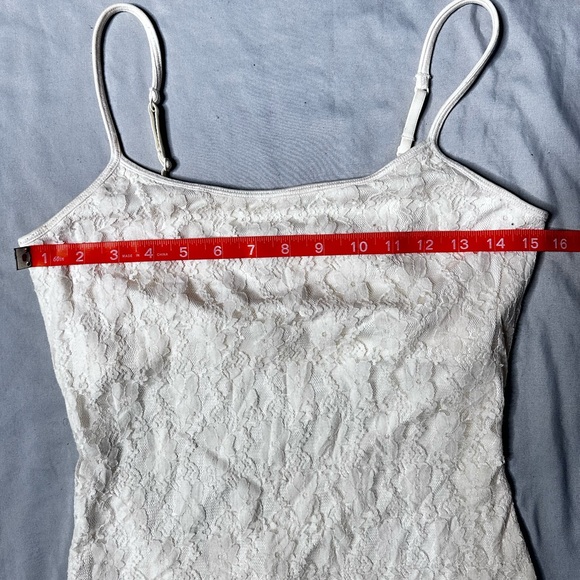 Express White Attached Bra Lace Camisole - Picture 6 of 8
